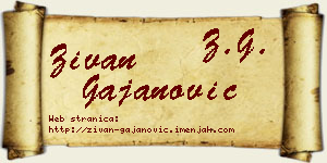 Živan Gajanović vizit kartica